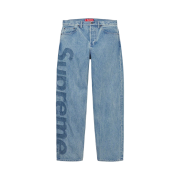 Supreme Inset Logo Jean Washed Blue - 22SS