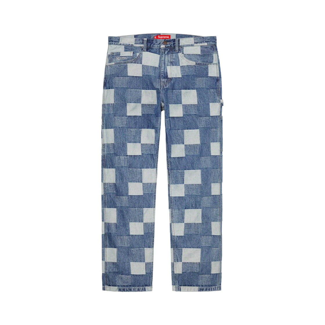 슈프림 패치드 데님 페인터 팬츠 블루 - 21SS