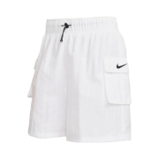 (W) Nike NSW Essential Woven High-Rise Shorts White - Asia