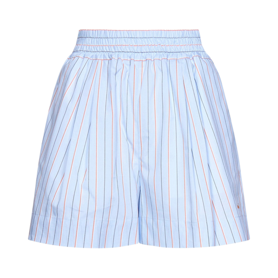 (W) 마르니 스트라이프 코튼 복서 쇼츠 아이리스 블루((W) Marni Striped cotton Boxer Shorts Iris Blue)