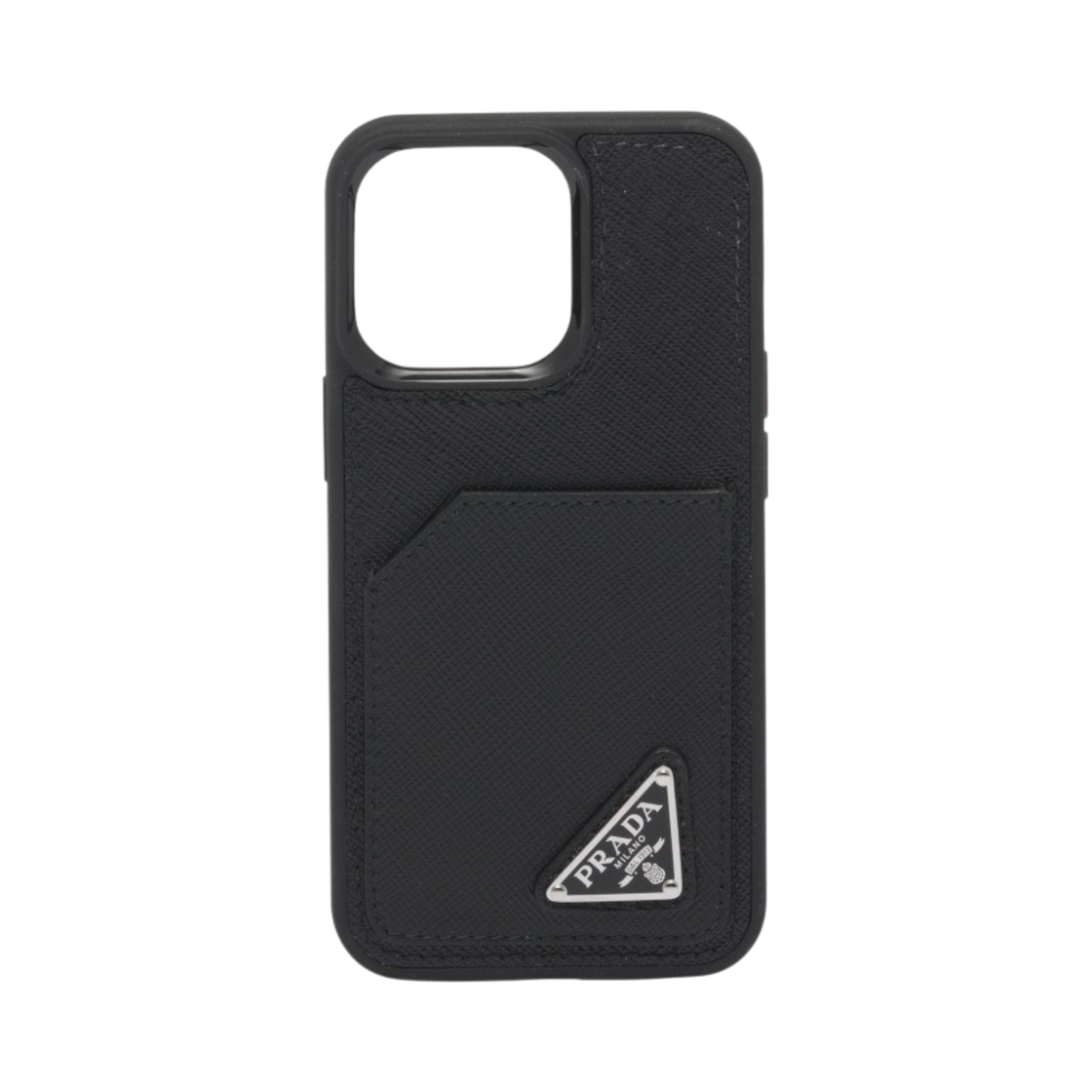 2ZH163-2CKR-F0002 Prada Saffiano Leather Cover For The iPhone 14 Pro Black