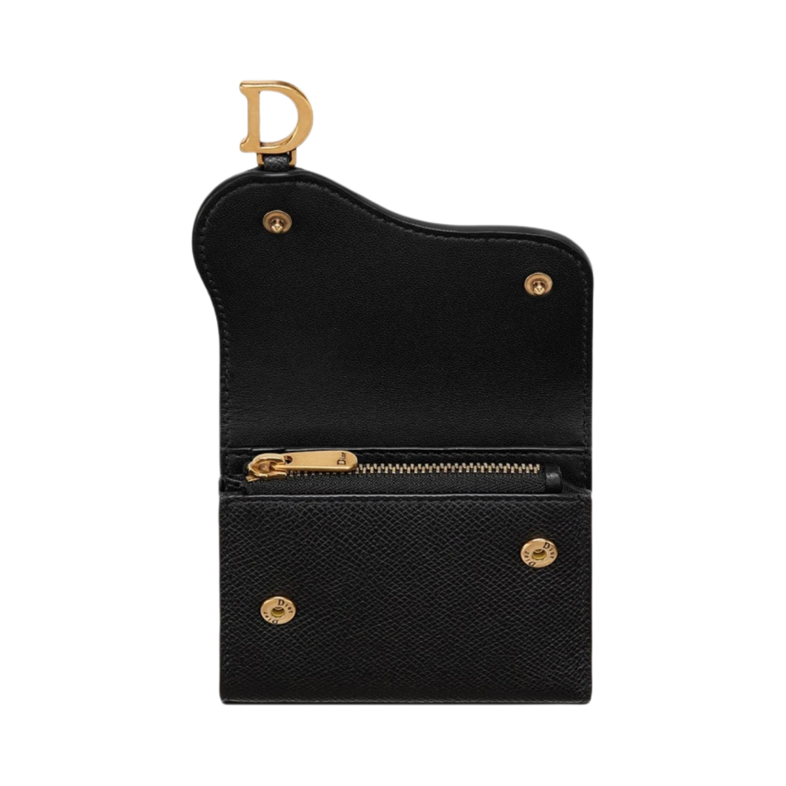디올 새들 로터스 지갑 그레인드 카프스킨 블랙(Dior Saddle Lotus Wallet Grained Calfskin Black) - 2
