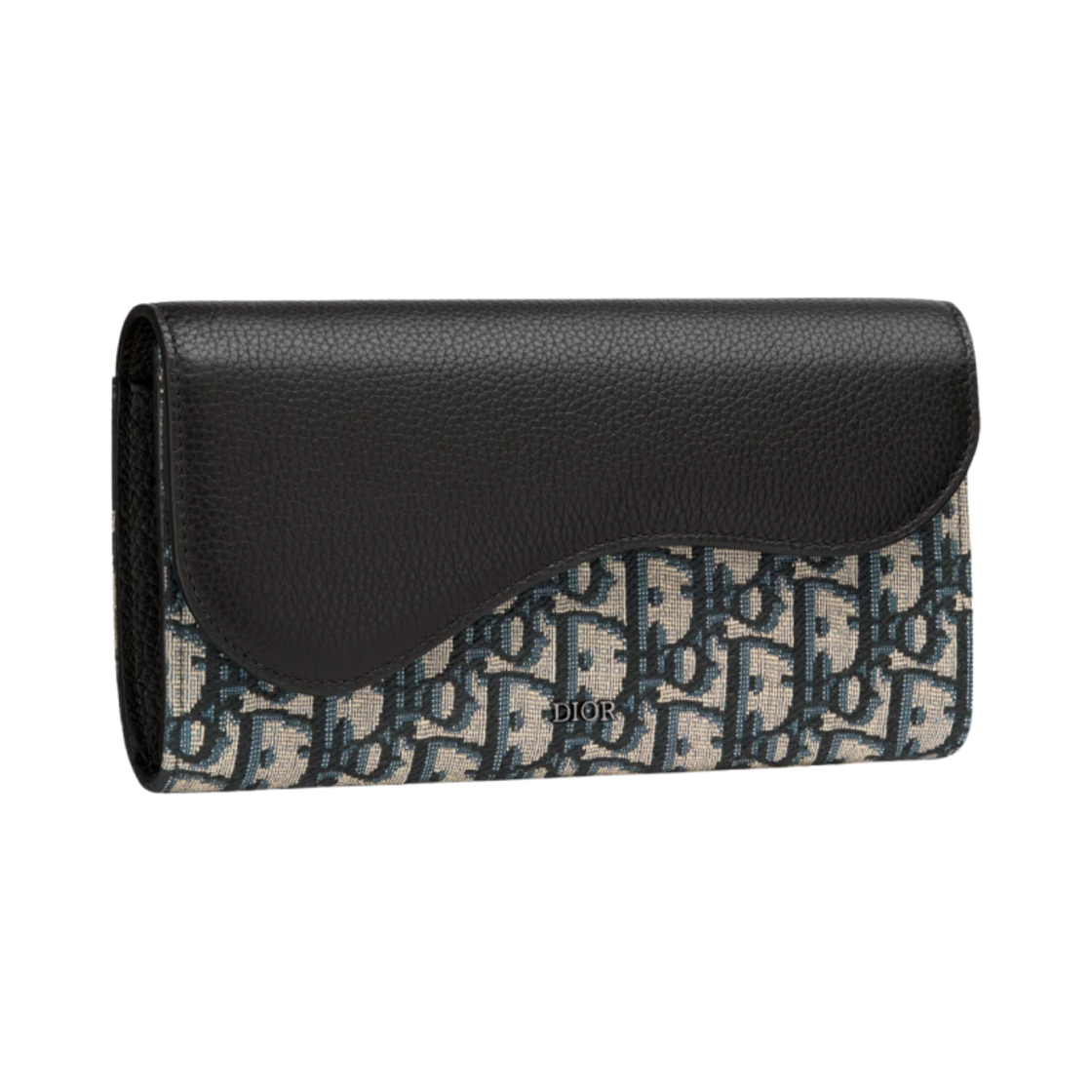 디올 새들 롱 월렛 디올 오블리크 자카드 그레인드 카프스킨 베이지 블랙(Dior Saddle Long Wallet Dior Oblique Jacquard with Grained Calfskin Beige Black) - 3