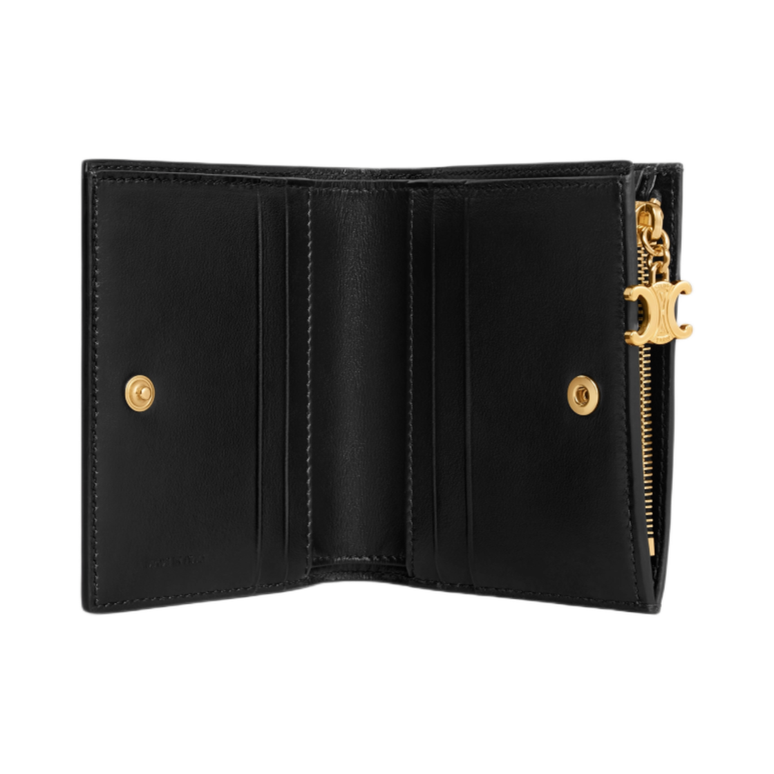 셀린느 컴팩트 월렛 트리옹프 참 그레인드 카프스킨 블랙(Celine Compact Wallet Triomphe Charms in Grained Calfskin Black) - 4