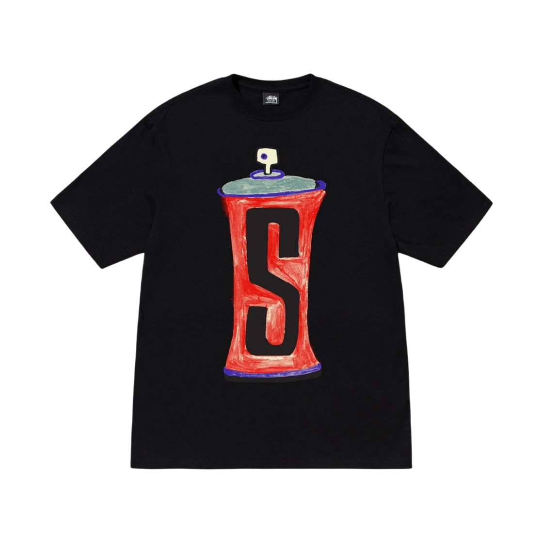 스투시 스프레이 캔 티셔츠 블랙