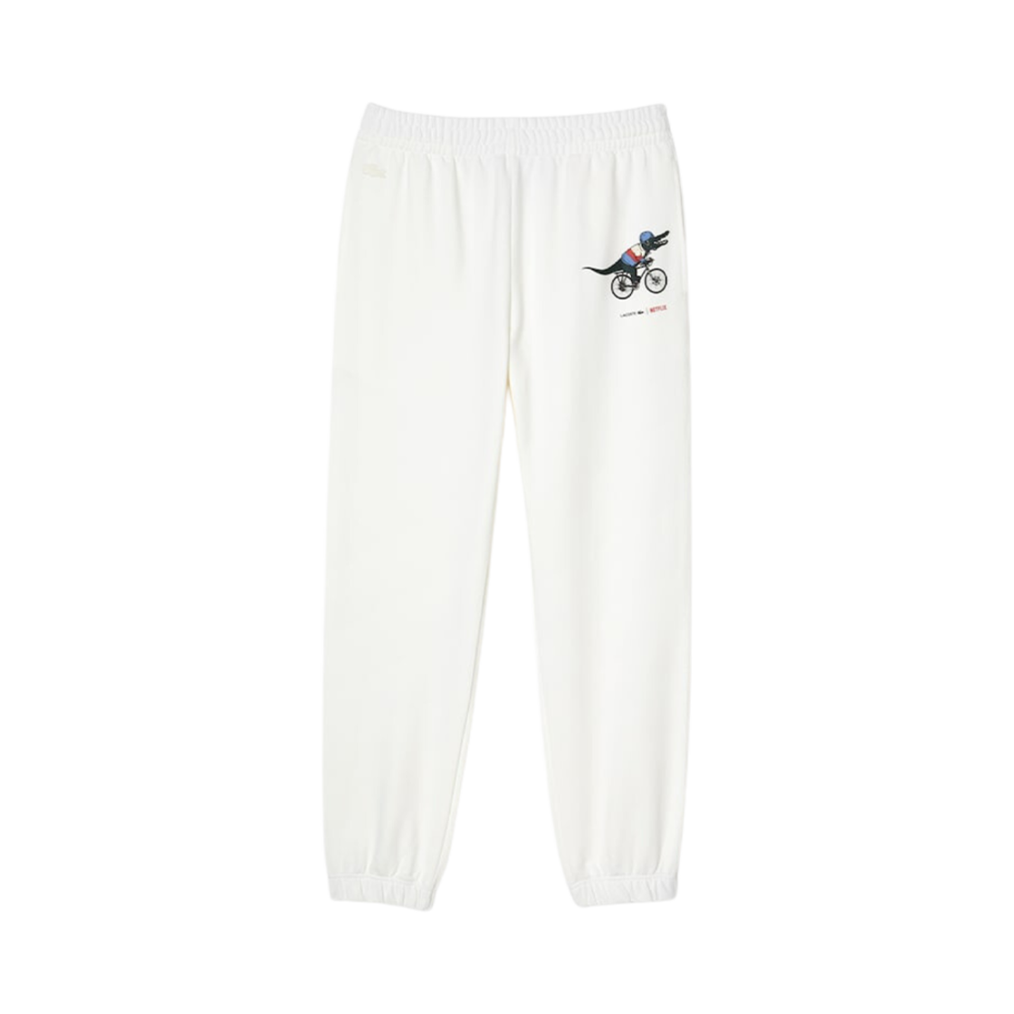 라코스테 x 넷플릭스 크록 프린티드 트랙 팬츠 화이트(Lacoste X Netflix Croc Printed Track Pants White)
