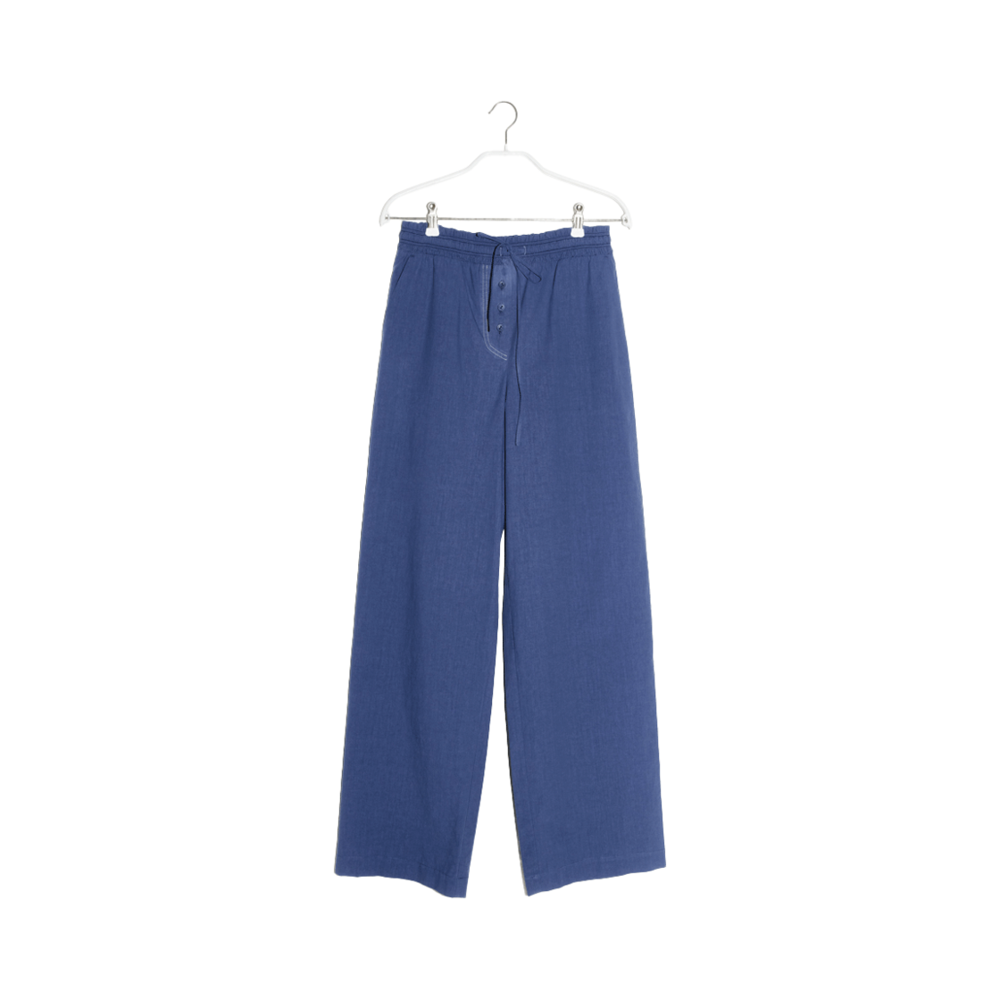 BDSUPT006BL En Or Women Comfort String Cotton Pants  Blue
