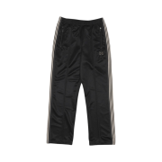 Needles x Loftman Track Pants Poly Smooth Black Beige - Loftman Exclusive