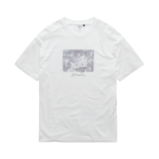 HK5OTS0421E9 Polyteru HANK 1/2 Graphic T-Shirt 'Starmie' White
