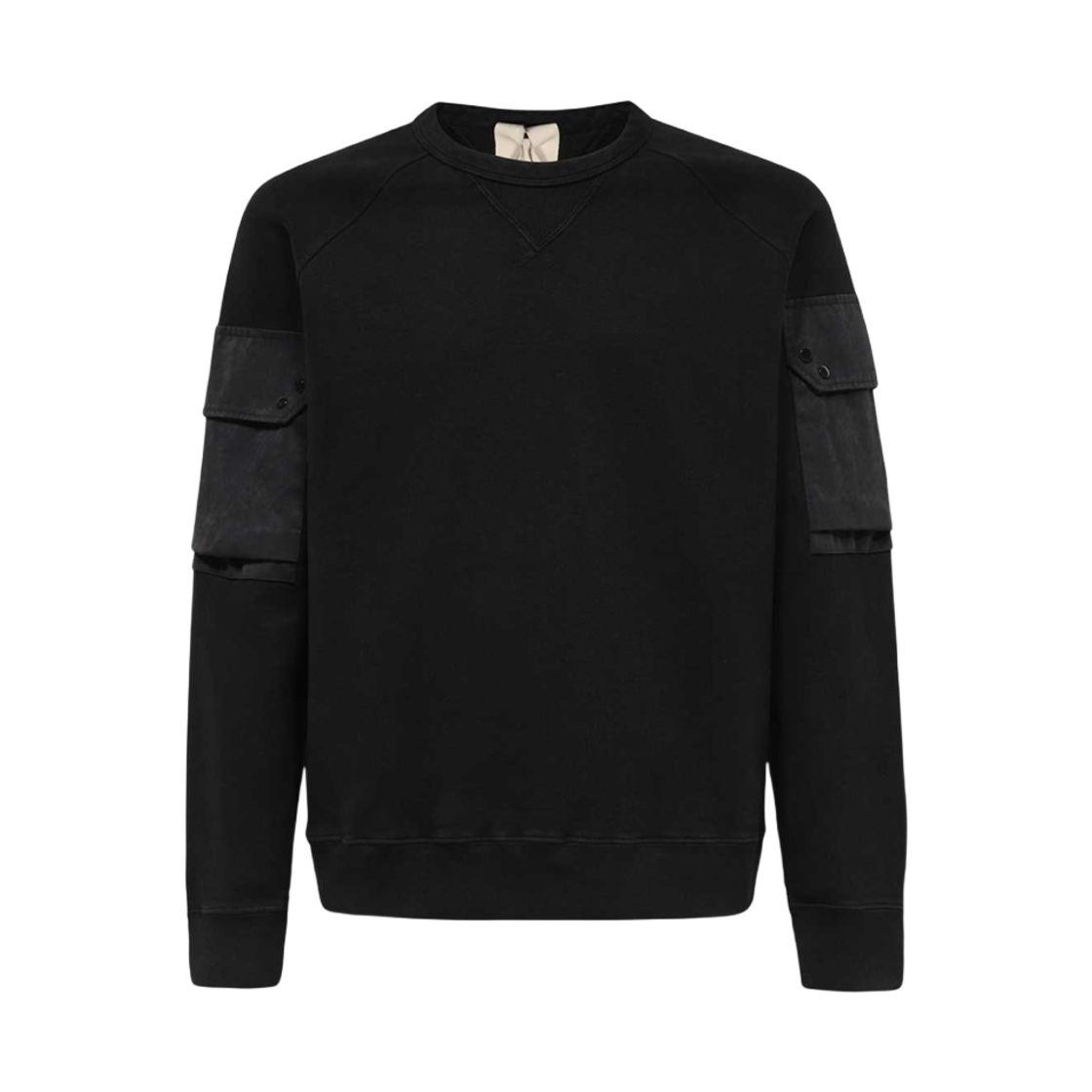 텐씨 멀티 포켓 스냅 크루넥 스웨트셔츠 블랙(Ten C Multi Pocket Snap Crewneck Sweatshirt Black)