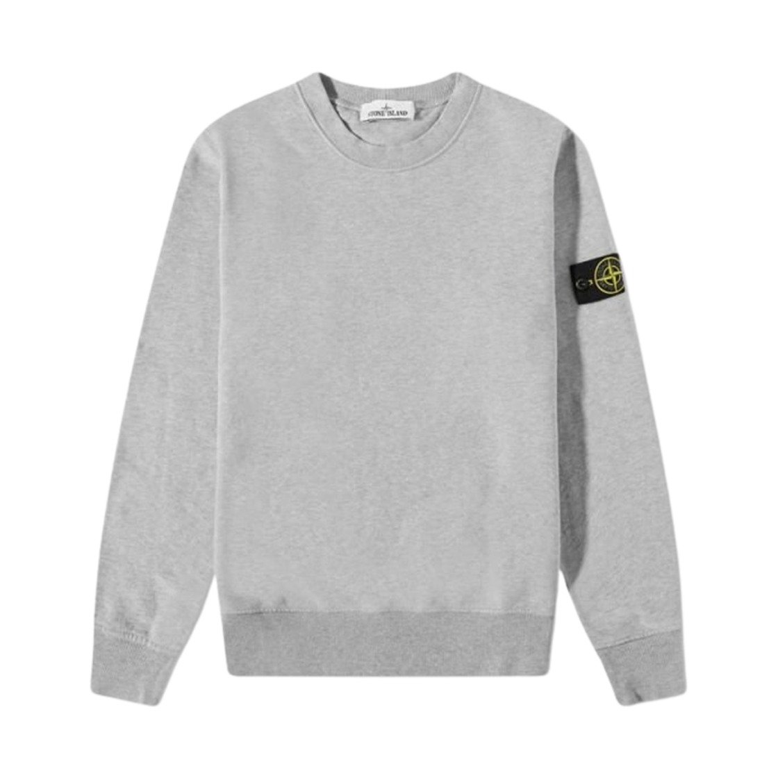 811562420-V0M64 Stone Island 62420 Brushed Organic Cotton Fleece Crewneck Sweatshirt Melange Grey - 24FW