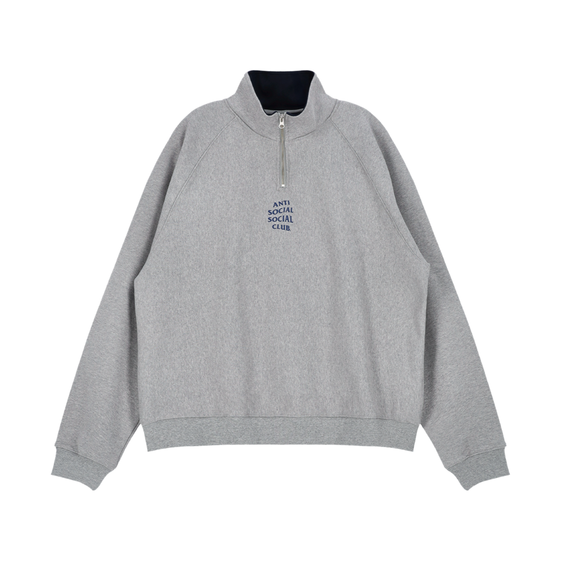 TI25A0600861 Anti Social Social Club Half Zip-up Sweatshirts Grey - 대표 이미지 #1