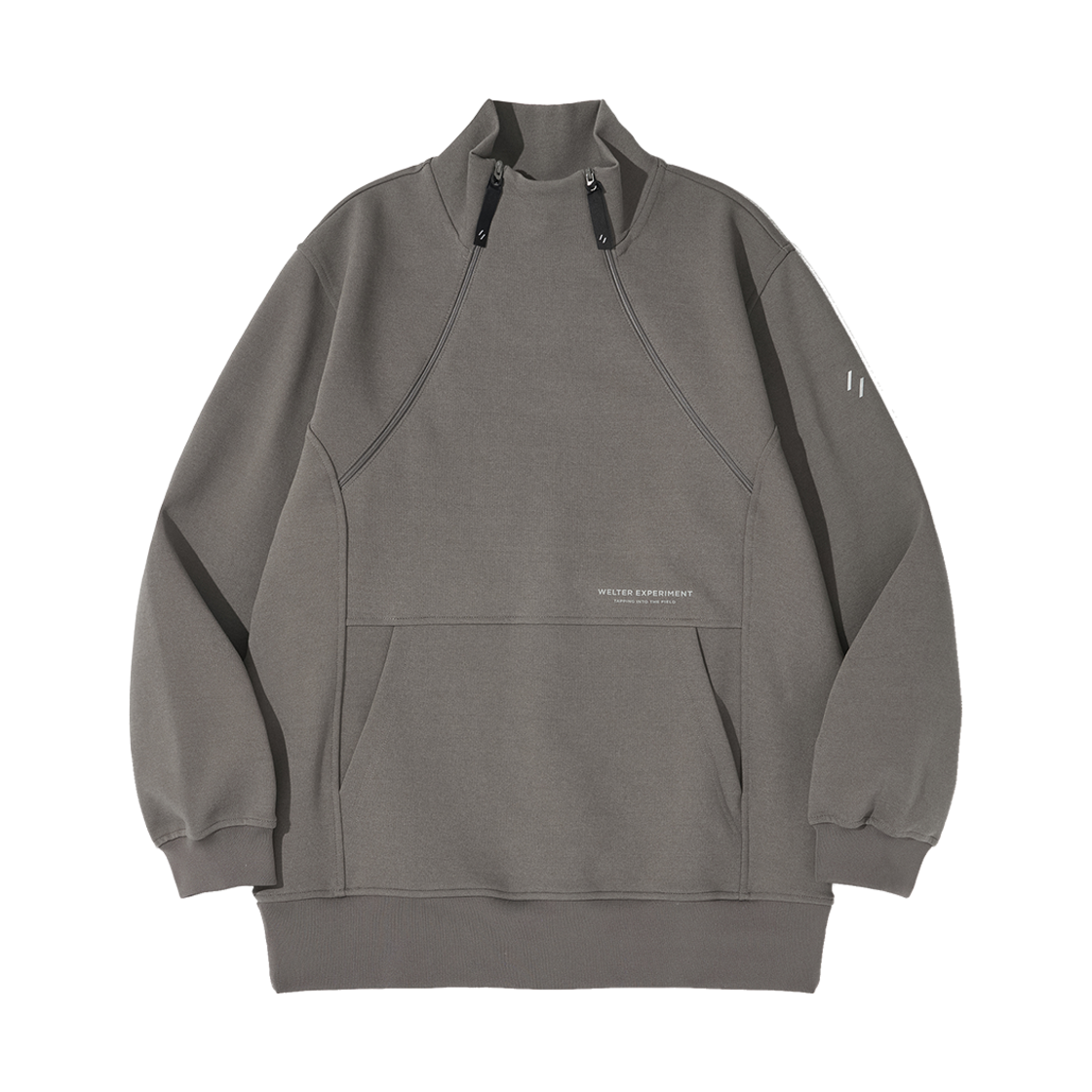 WOL091 Welter Experiment Double Half Zip Sweatshirt Gray