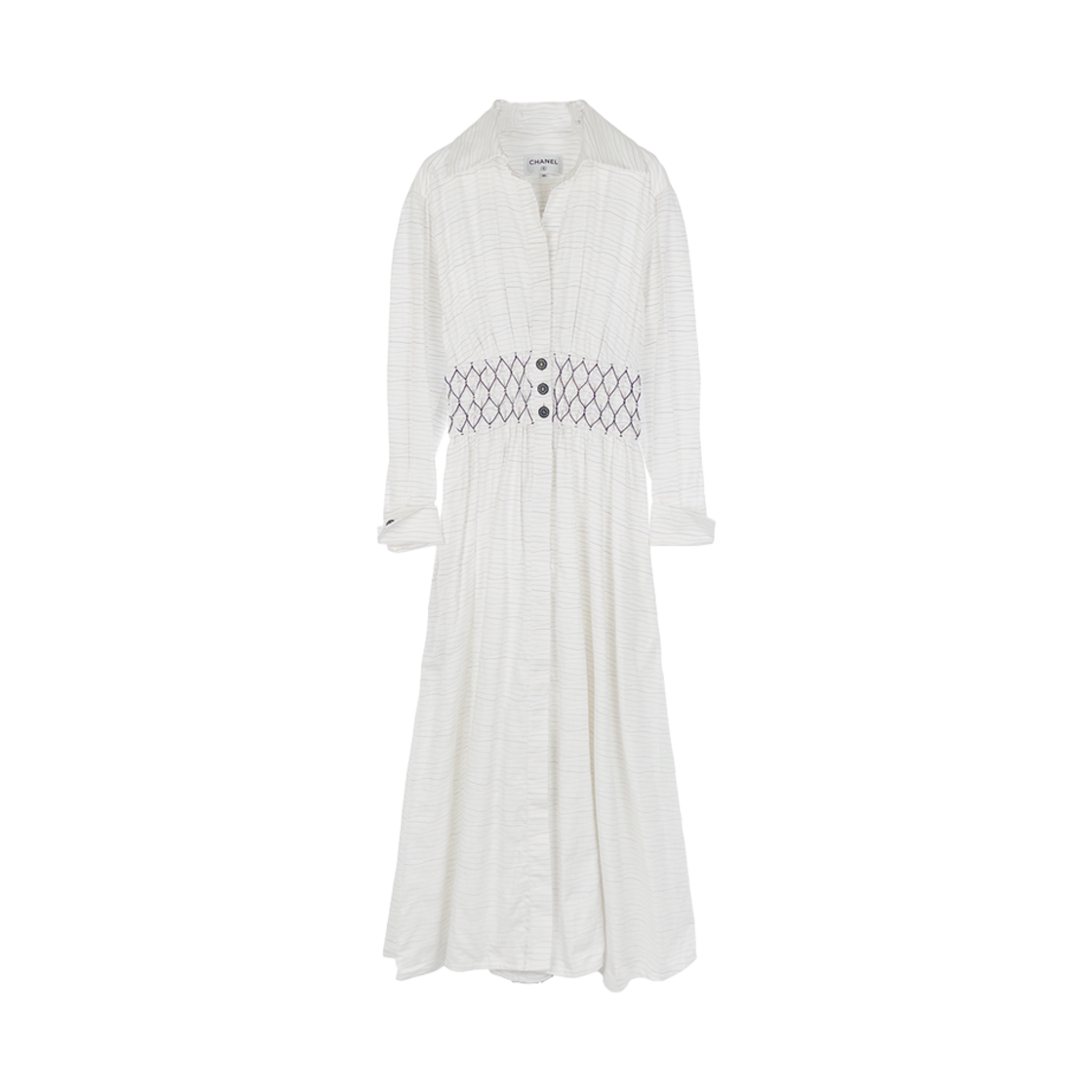 IT55QTKVJJKS Chanel 19C Cotton Dress White/Multi Color