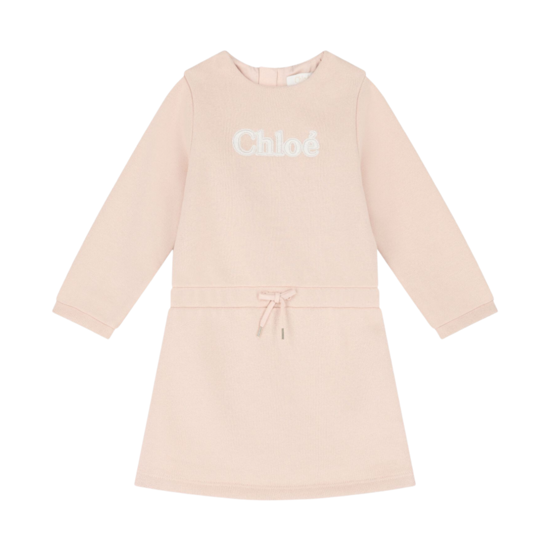 C20292-45K (Kids) Chloe Logo Embroidered Dress Pink
