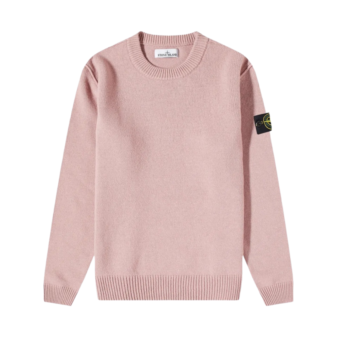 스톤 아일랜드 508A3 램스울 크루넥 니트 로즈 핑크 - 22FW