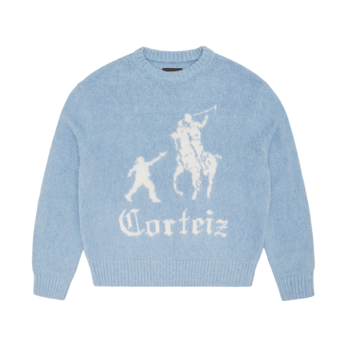 코르테이즈 재킨 니트 스웨터 베이비 블루(Corteiz Jackin Knit Sweater Baby Blue)