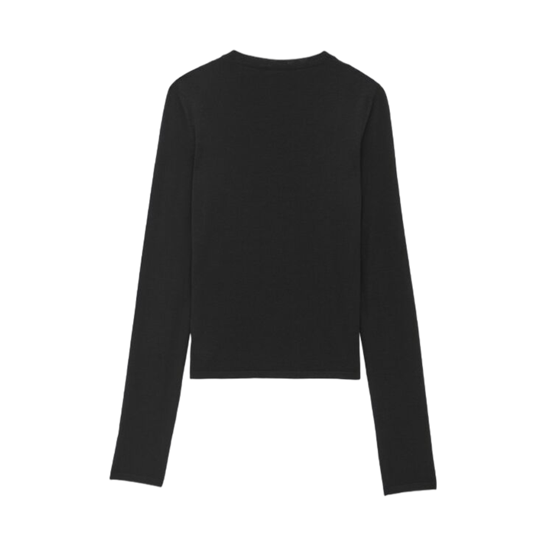 (W) 생로랑 스웨터 캐시미어 울 앤 실크 블랙((W) Saint Laurent Sweater In Cashmere Wool And Silk Black) - 2