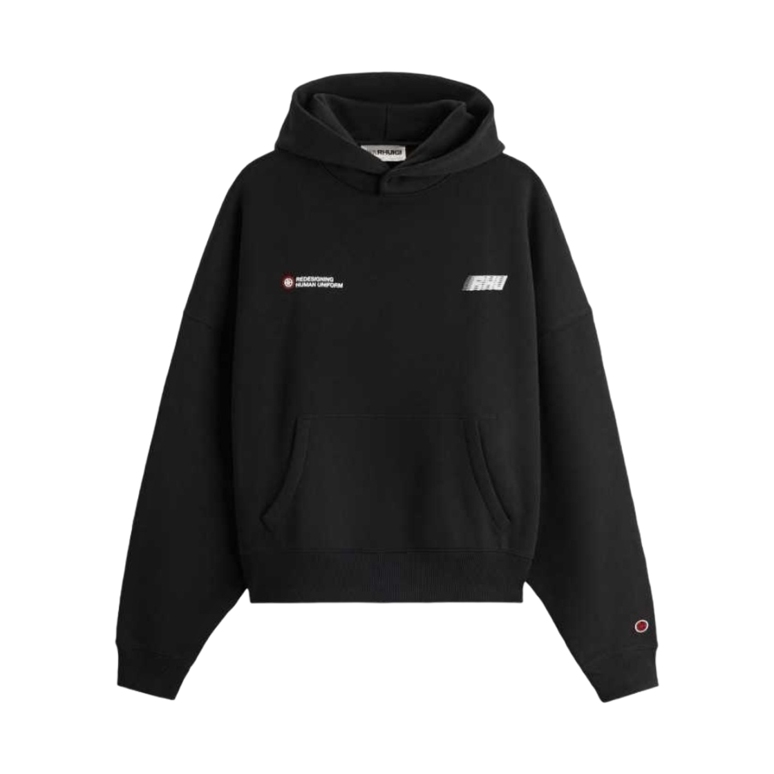 자라 x 루이지 로고 후드 스웨트셔츠 블랙(Zara x Rhuigi Logo Hooded Sweatshirt Black)