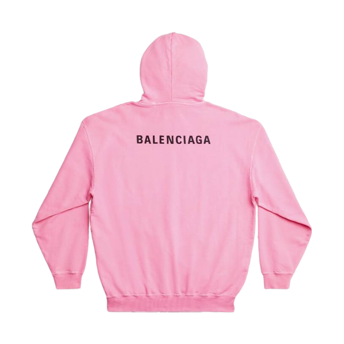 (W) 발렌시아가 백 후드 미디움 핏 플루오 핑크((W) Balenciaga Back Hoodie Medium Fit Fluo Pink) - 2
