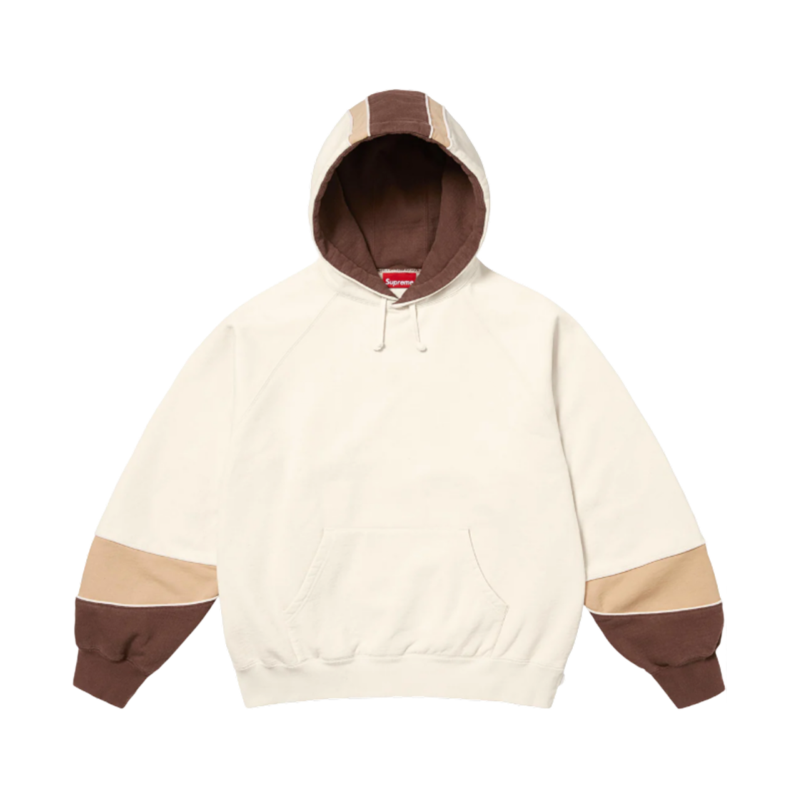 - Supreme Paneled Hooded Sweatshirt Natural - 25SS