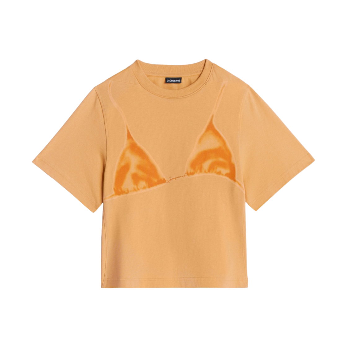 (W) 자크뮈스 르 티셔츠 비키니 프린트 웨트 이펙트 옐로우((W) Jacquemus Le T-shirt Bikini Print Wet Effect Yellow) - 1