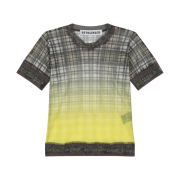 Ottolinger Women Knitted Mesh T-Shirt Yellow Plaid
