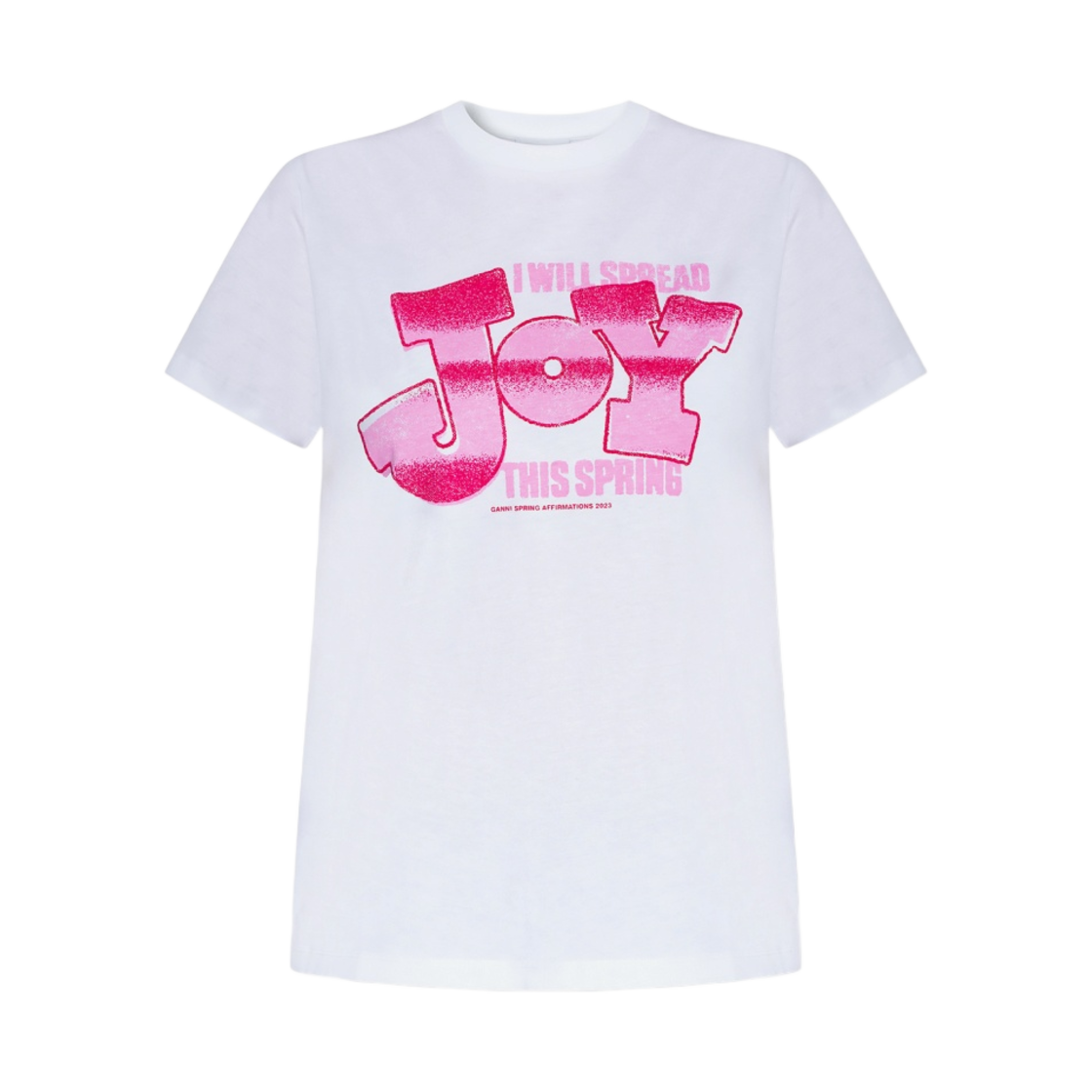 (W) 가니 릴렉스드 조이 티셔츠 화이트((W) Ganni Relaxed Joy T-Shirte White) - 1