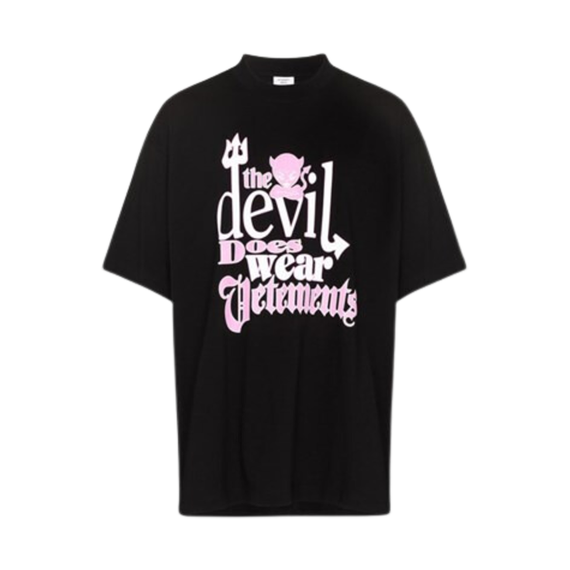 UE52TR180B Vetements Devil Does Wear T-Shirt Black