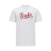 Moncler Calligraphy Logo Cotton T-Shirt White - 25SS