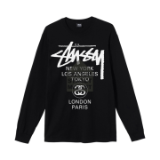 Stussy DSM World Tour LS T-Shirt Black