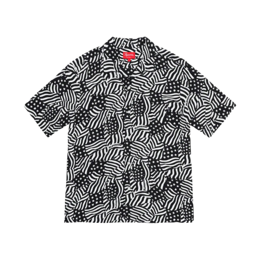 Supreme Flags Rayon S/S Shirt Black Flags - 20SS