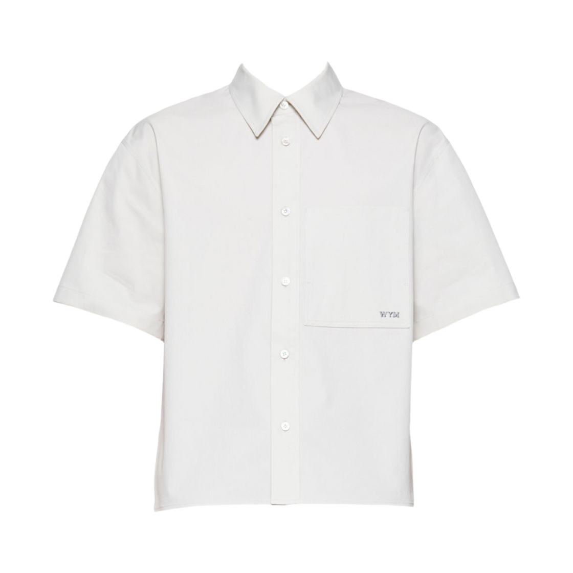 우영미 자수 숏슬리브 셔츠 그레이 - 23SS(Wooyoungmi Embroidered Short Sleeve Shirt Grey - 23SS) - 1