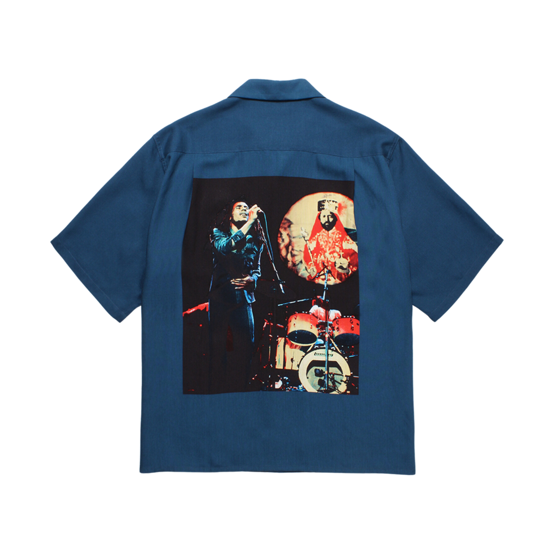 4889 Wacko Maria x Bob Marley Hawaiian Shirt Blue