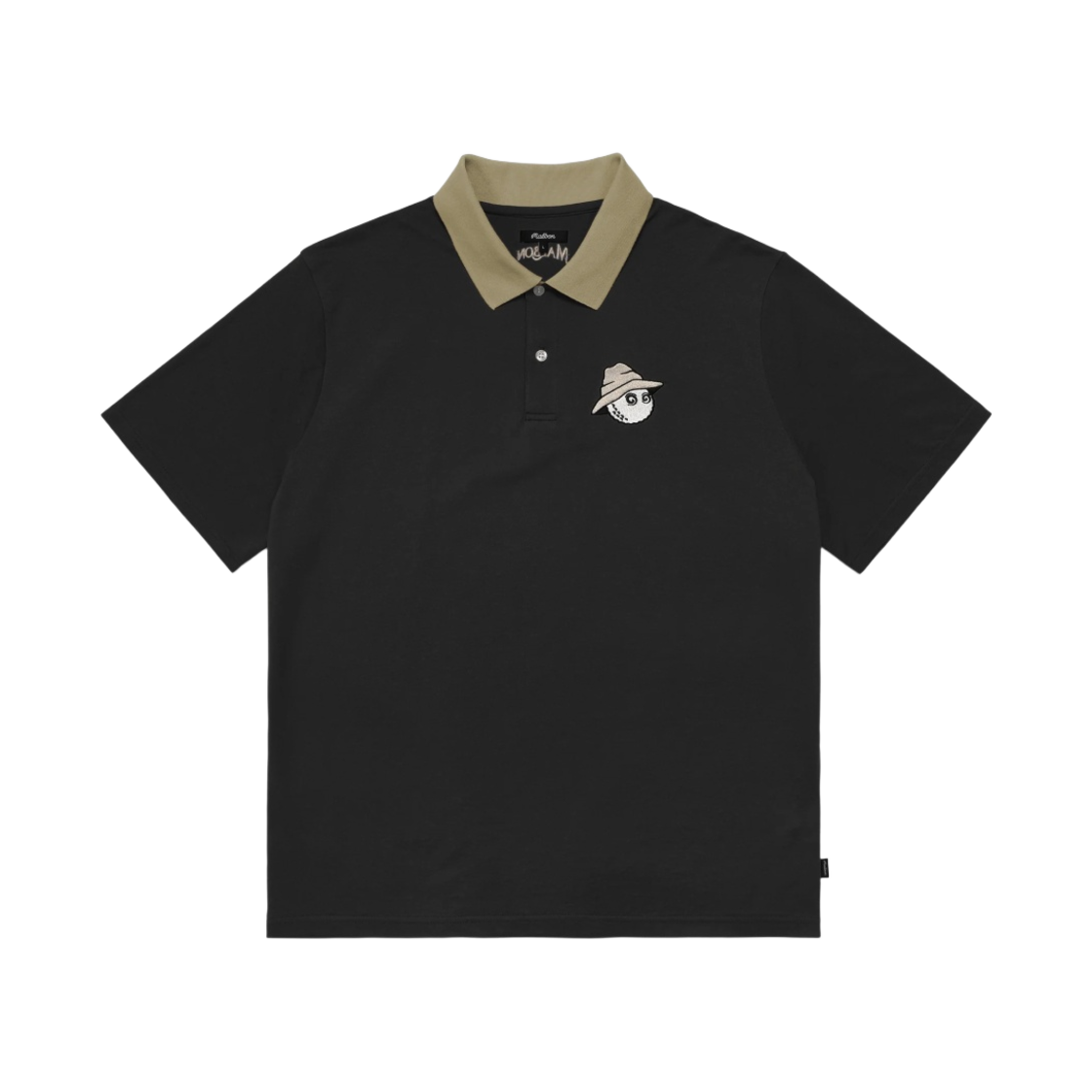 말본 골프 버킷 보이 피케 폴로 블랙(Malbon Golf Buckets Boy Pique Polo Black) - 1