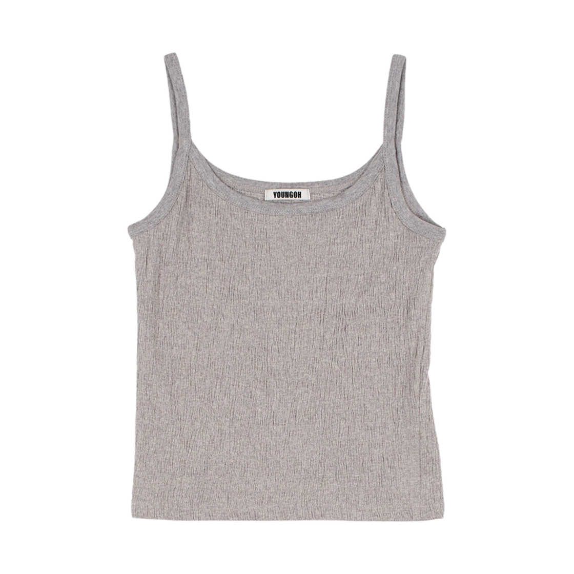 영오 링클 슬리브리스 탑 그레이(YOUNGOH Crinkle Sleeveless Top Gray)
