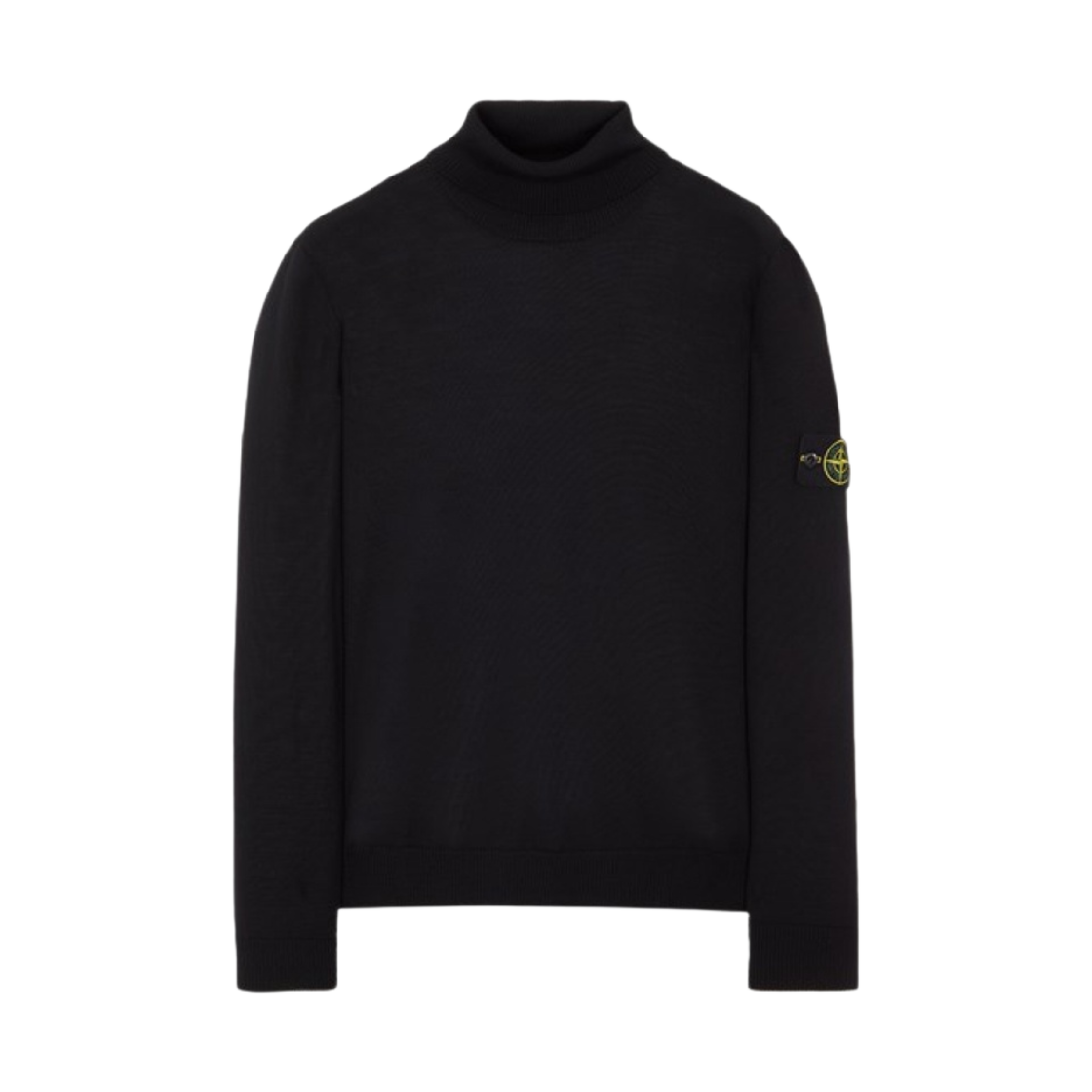스톤 아일랜드 525C4 퓨어 라이트 울 터틀넥 니트 블랙 - 23FW(Stone Island 525C4 Pure Light Wool Turtleneck Knit Black - 23FW)