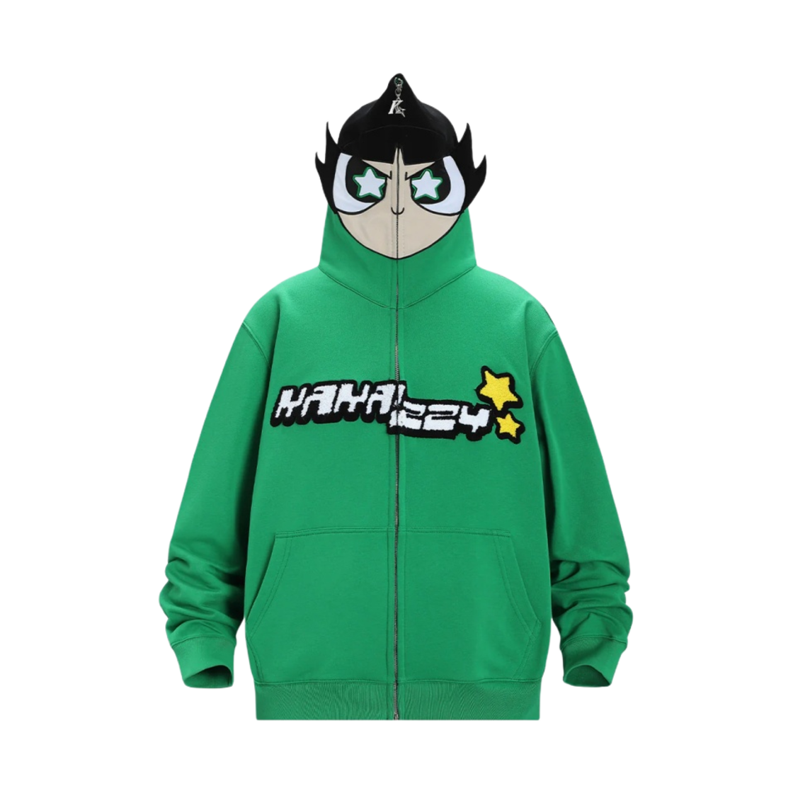 - Kakazzy Full Zip Hoodie Powerpuff Girls Green