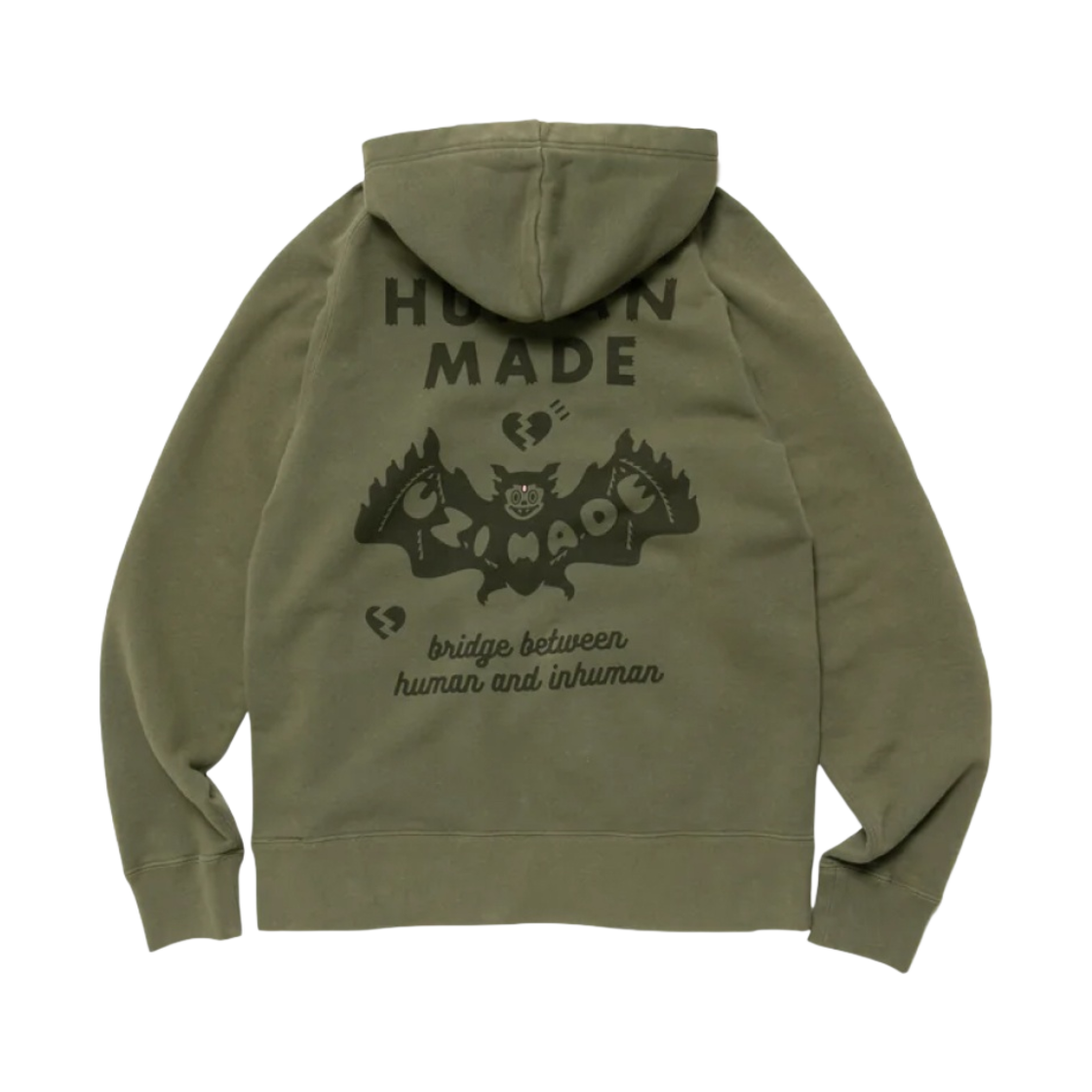 휴먼 메이드 우지 메이드 집업 후드 올리브 드랩(Human Made Uzi Made Zip-Up Hoodie Olive Drab) - 2