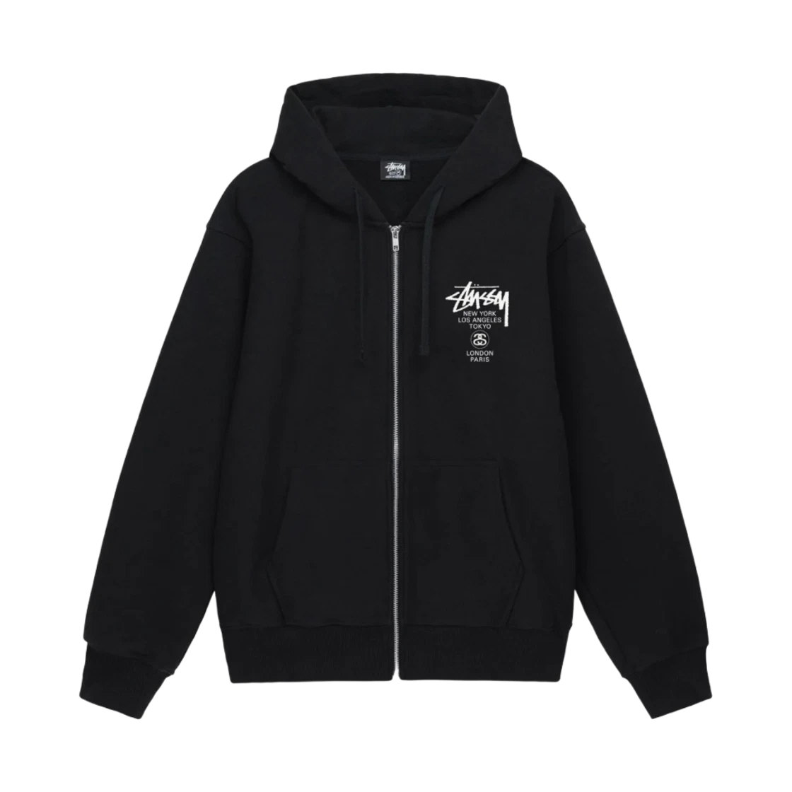 Stussy Stussy World Tour Zip Hoodie Black 2023 · XL