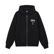 Stussy World Tour Zip Hoodie Black 2023