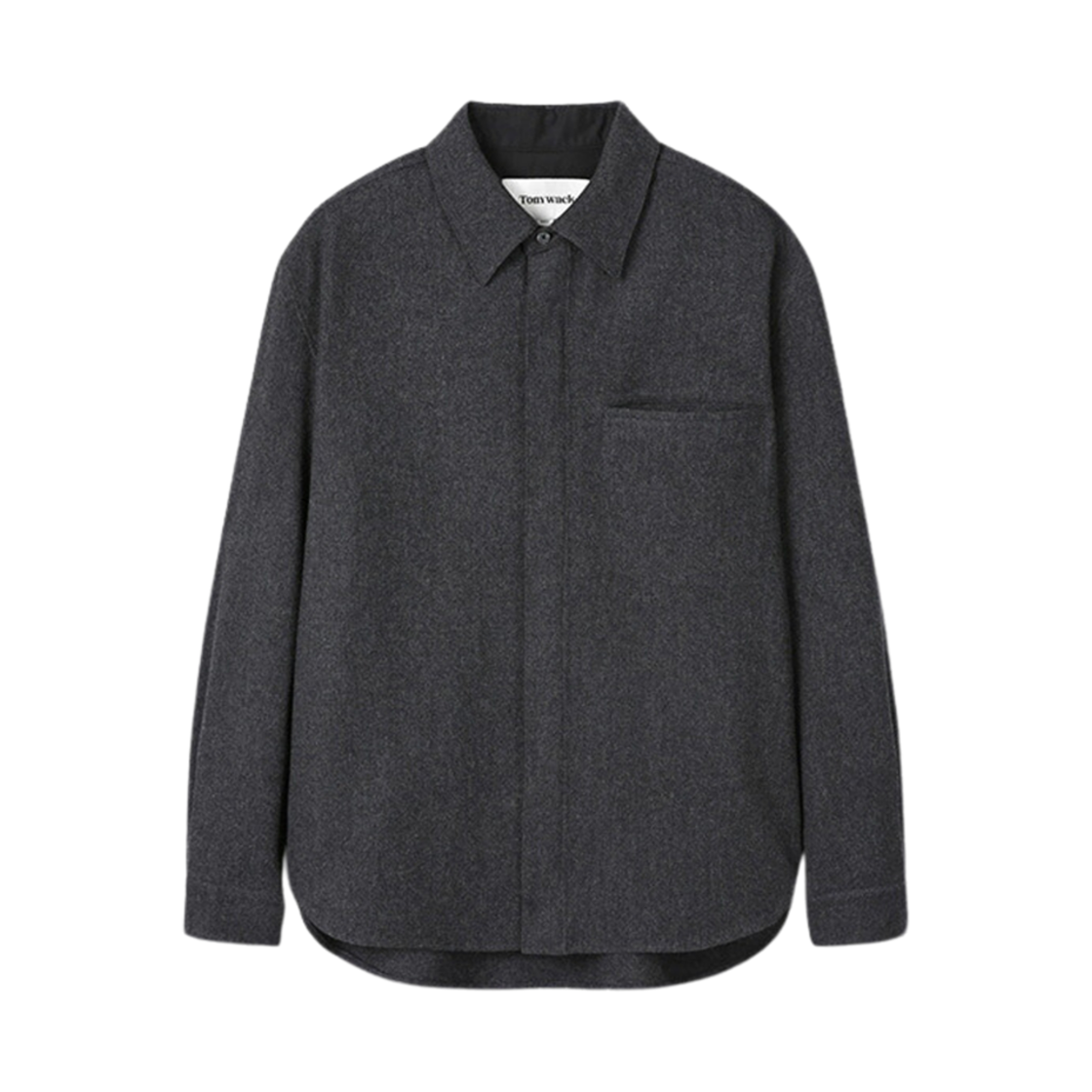 토니웩 버진 울 히든 플래킷 셔츠 그레이(Tonywack Virgin Wool Hidden Placket Shirt Grey)