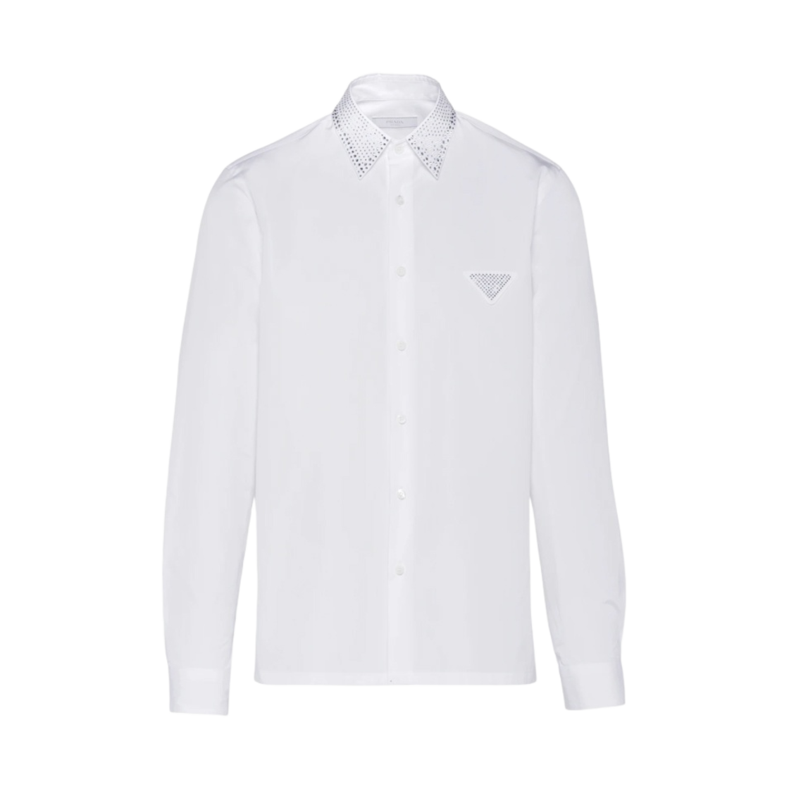 프라다 스터드 코튼 셔츠 화이트(Prada Studded Cotton Shirt White) - 1