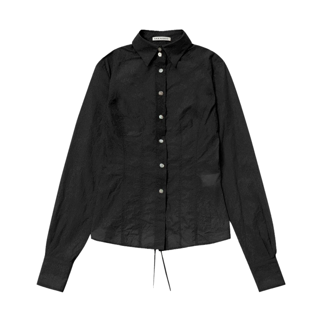 씬 나일론 스티치 셔츠 블랙(SEEN Nylon Stitched Shirts Black)