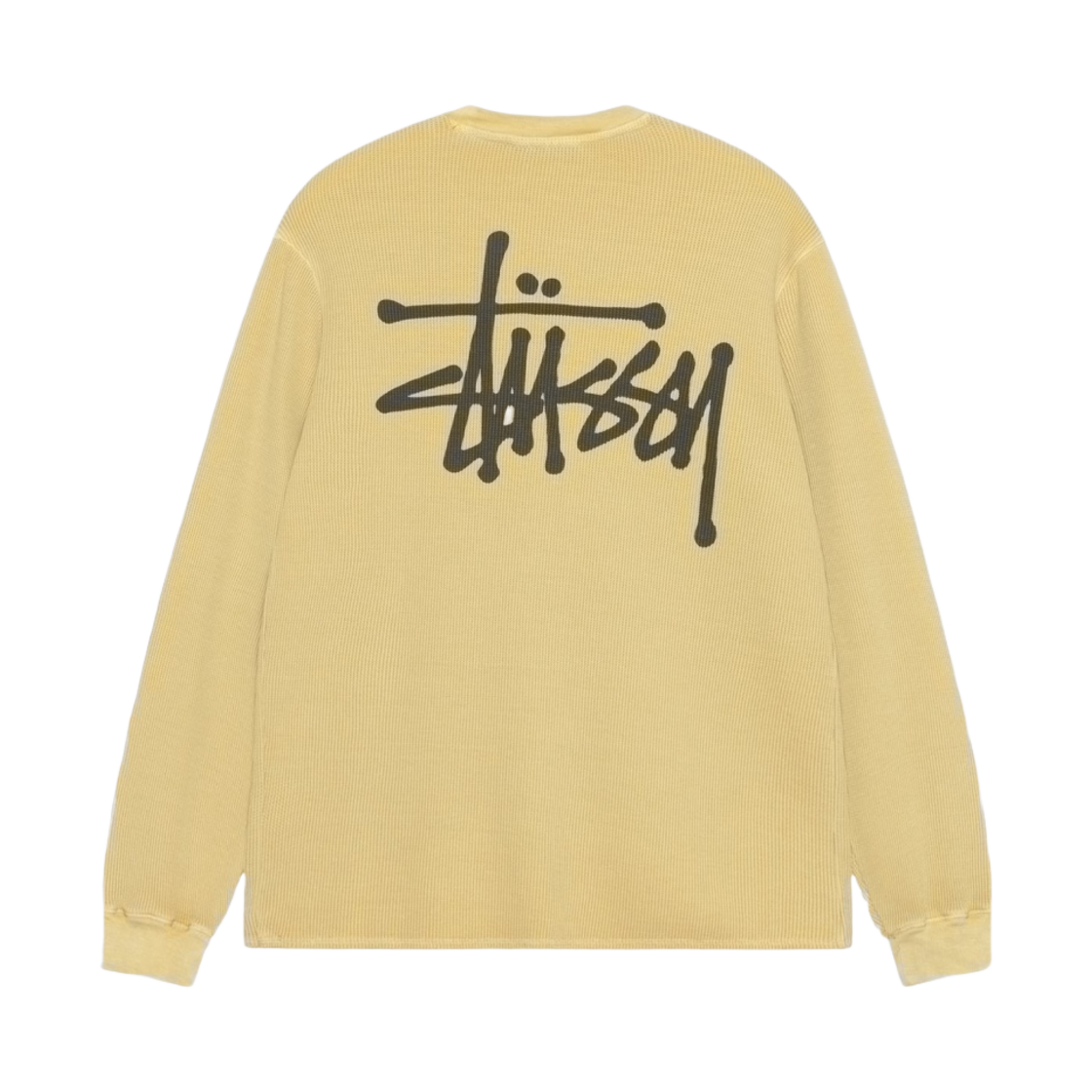 스투시 베이직 스탁 써멀 롱슬리브 티셔츠 더스티 옐로우