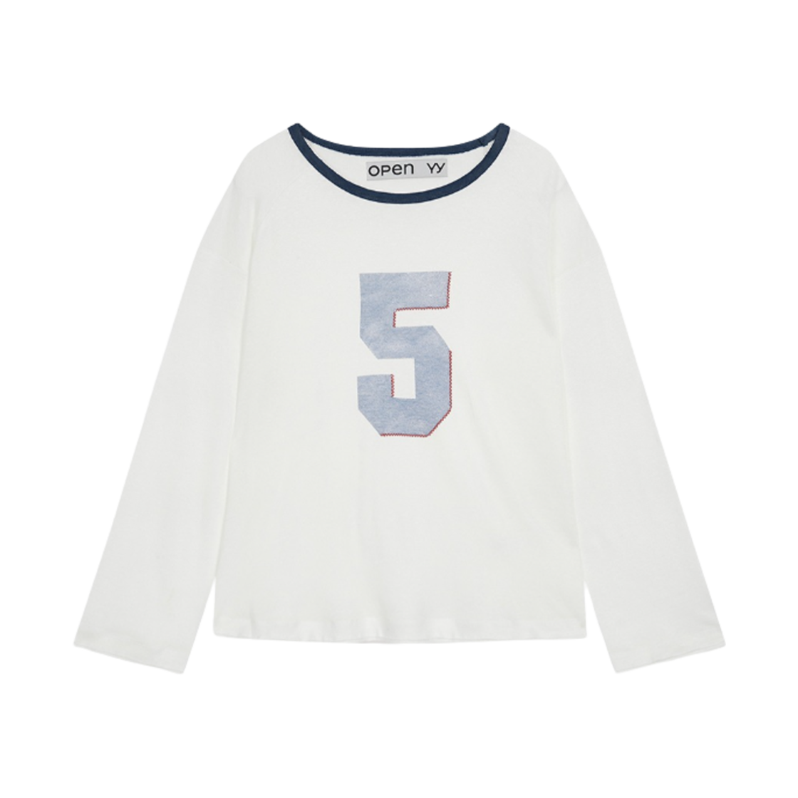 トップス Open Yy NO. 5 OVERSIZED LINEN TEE 비주얼에이드 - [OPEN YY] NO. 5 OVERSIZED LINEN TEE - NAVY