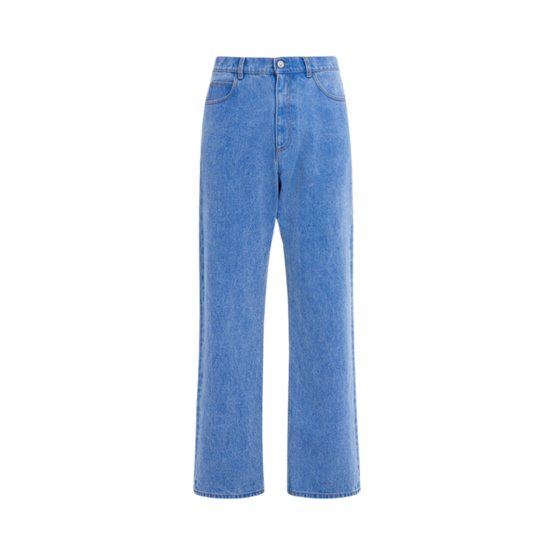 PUJU0021A2-USCW91-BDB44 Marni Organic Denim Wide Leg Jeans Cobalt