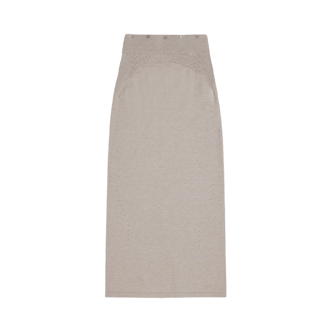 오호스 아이 플루이드 니트 스커트 01 웜그레이(OJOS i:e Fluid Knit Skirt 01 Warm Grey) - 1
