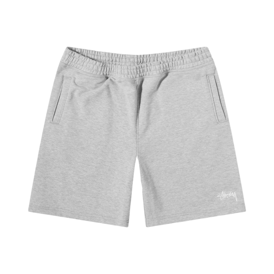 스투시 스탁 로고 스웨트쇼츠 그레이 헤더(Stussy Stock Logo Sweatshorts Grey Heather) - 1