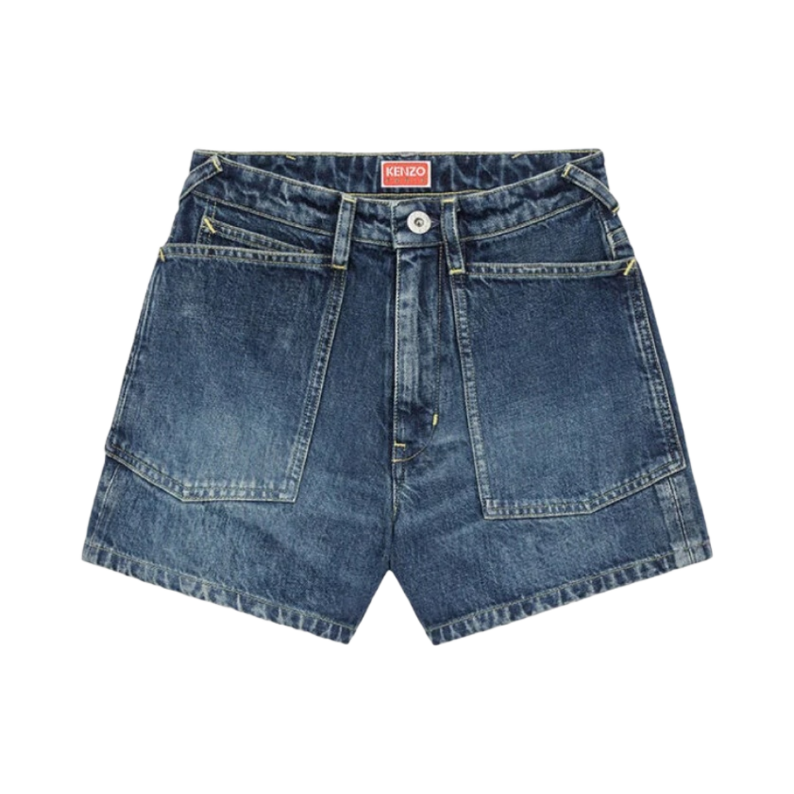 (W) 겐조 데님 쇼츠 다크 스톤 블루((W) Kenzo Denim Shorts Dark Stone Blue)